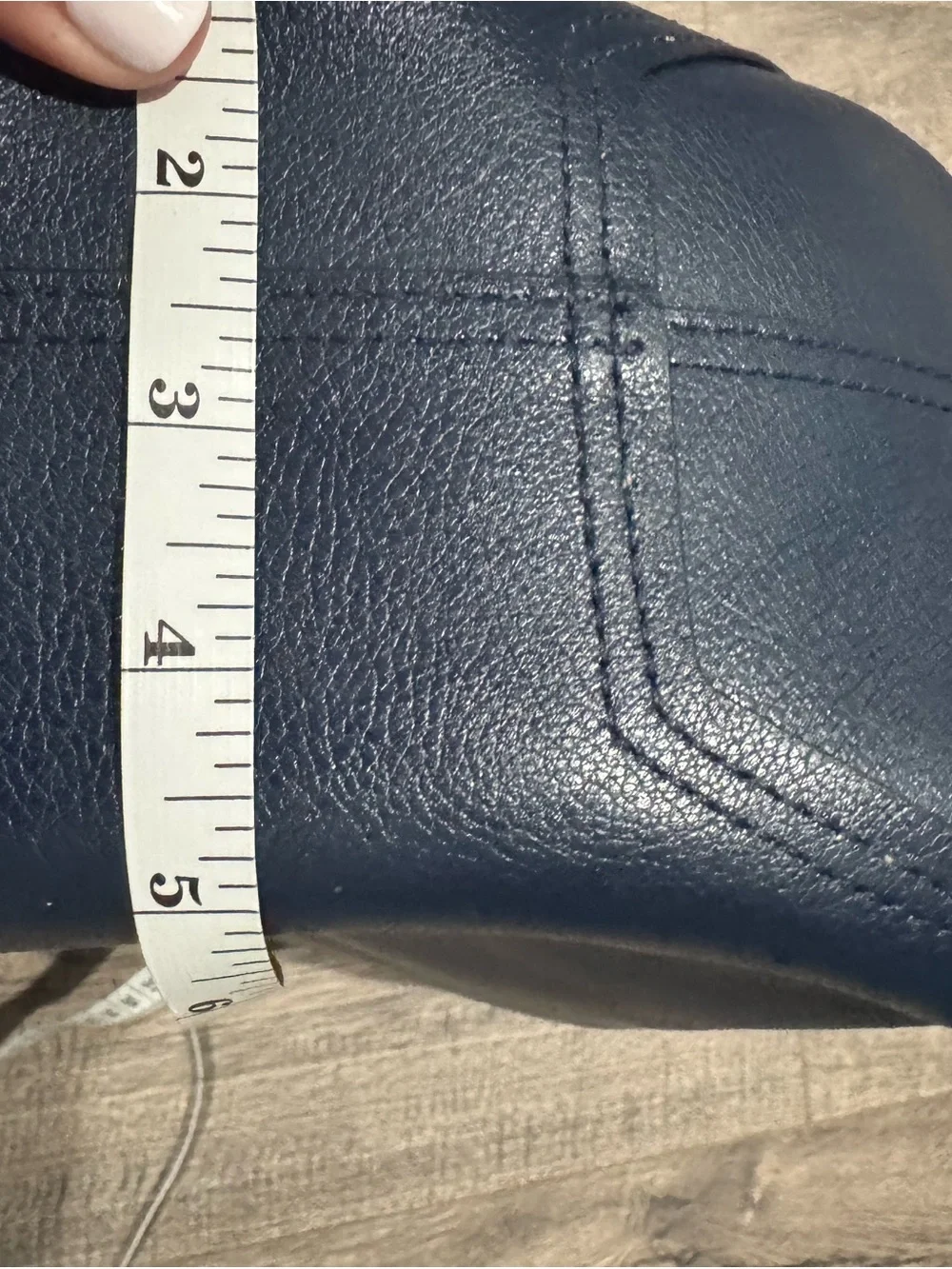 kate spade Navy Leather Tote with Top Handles